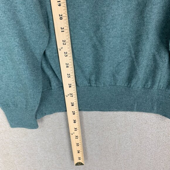 🚨SOLD🚨MAGNIN 100% Cashmere Men’s Size Large Green Crew Neck Pullover - Picture 8 of 12